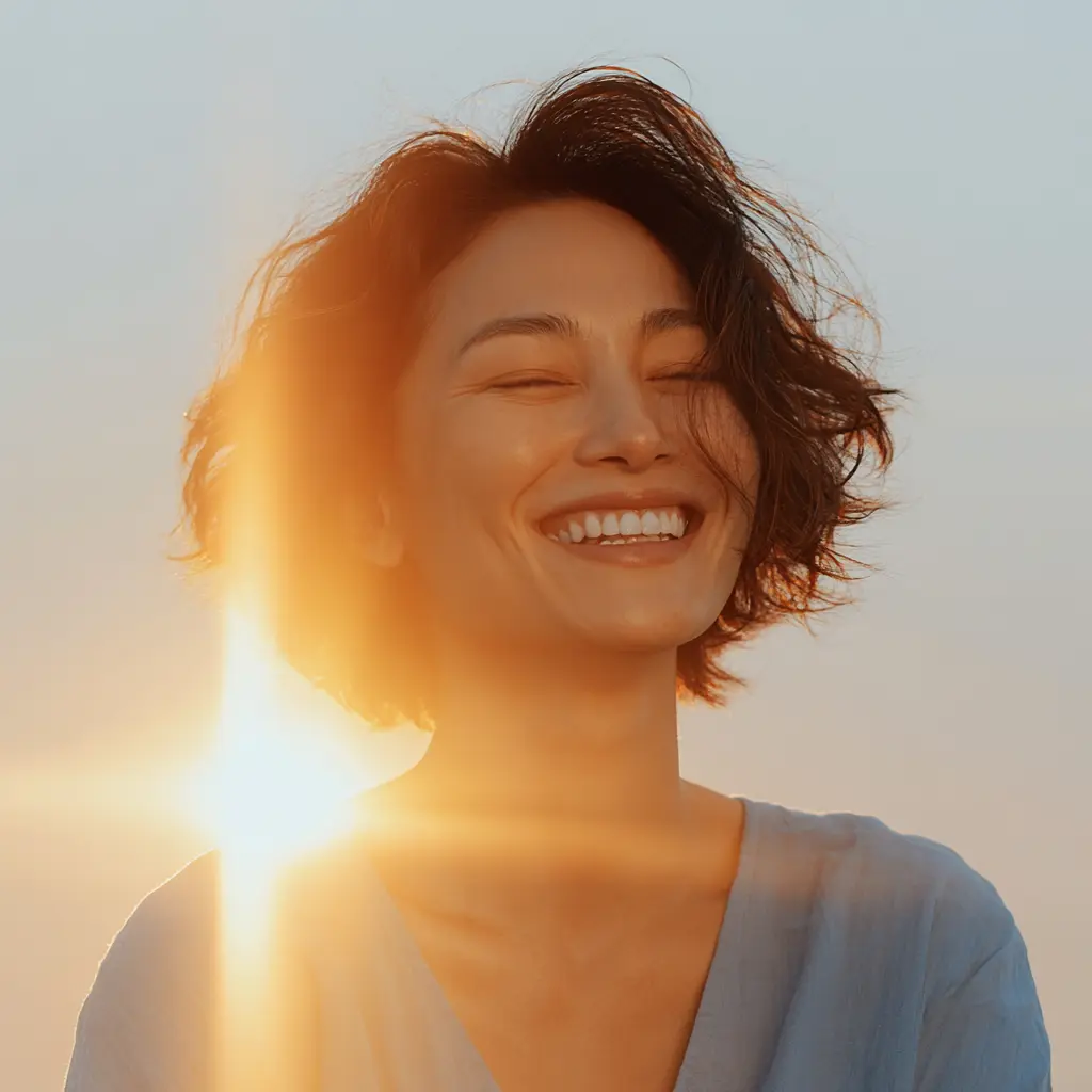Asian-women-laughing-glowing